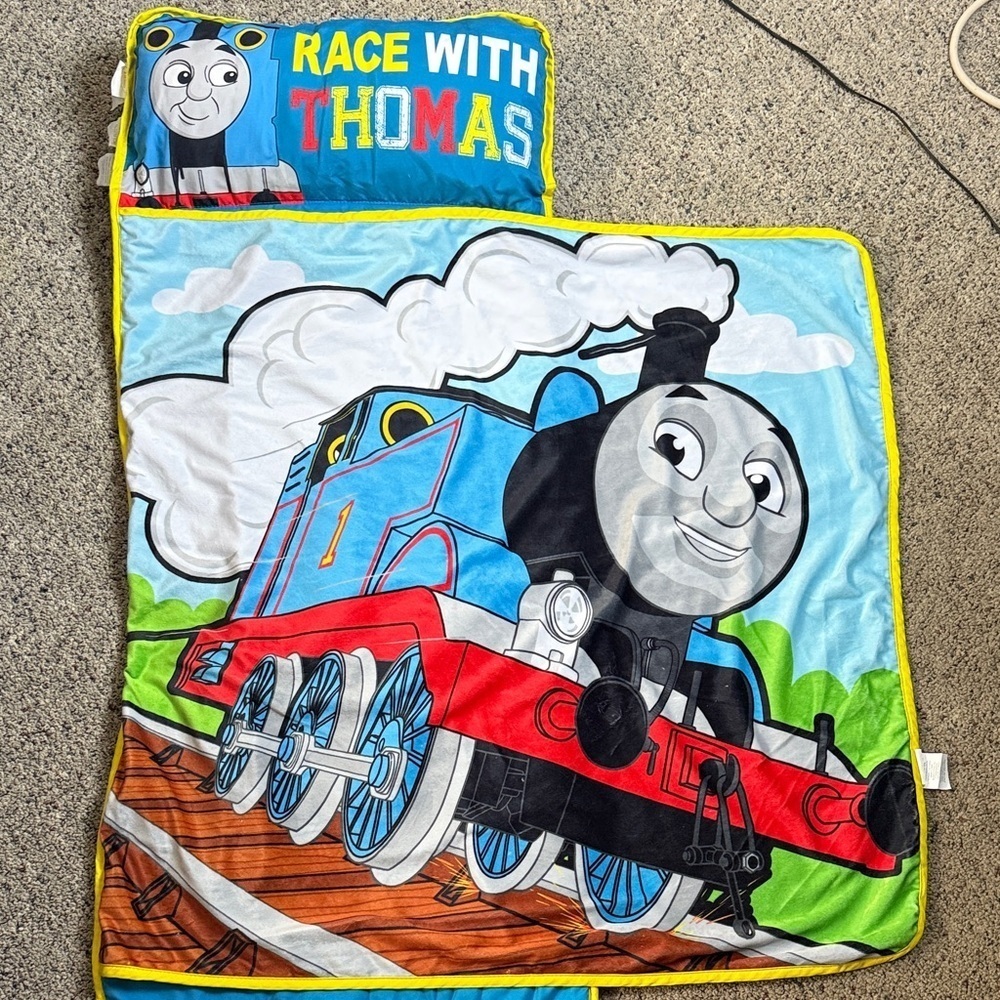 Thomas the Tank Engine Kids Sleep Nap Mat All-in-One Pillow, Mat, Blanket